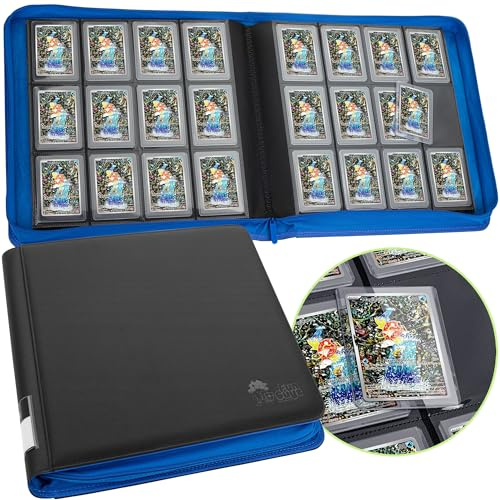 FunGuys Toploader Binder, 384 Card 12 Pocket Trading Card Binder Storage, Card Collection Binder for Yugioh, MTG & TCG Cards, Top Loader Card Folder for Collectors