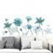 astylishome Wandtattoo Aquarell Blumen Wandaufkleber Wildblumen Blume Schmetterlings Wandsticker Wohnzimmer Schlafzimmer TV Sofa Hintergrund Familien Wanddeko 0602