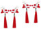 Vaguelly 4 Pièces épingle à cheveux lapin cheveux de fleur accessoires de cheveux rouges Coiffures pour enfants barrettes à cheveux pince à cheveux accessoires de cheveux pour enfants Métal