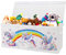 Extra Groß Aufbewahrungsbox mit Deckel Kinder, Zusammenklappbare Oxford-Spielzeugkiste mit Griff für Mädchen Jungen, Wasserdichte Spielzeug Aufbewahrung im Kinderzimmer, 96×32×40 cm (Einhorn)