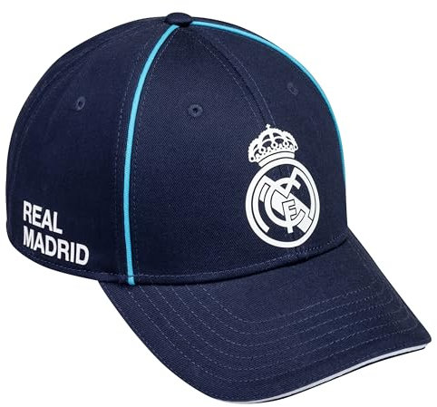 Real Madrid - Gorra oficial para hombre, Negro , Talla única