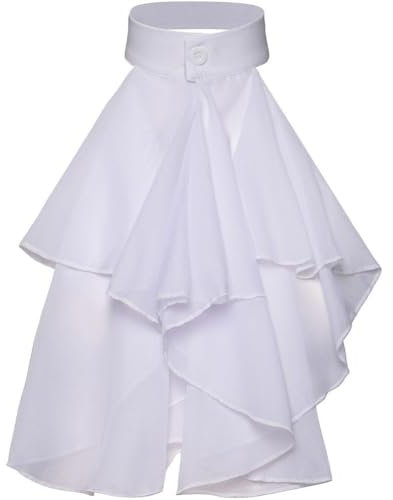 Zghhc Viktorianischer Renaissance-Kragen Rüschen, Jabot, Falscher Kragen, Mittelalterliches Kostüm, Abnehmbare Krawatte Rüschen, Für Damen