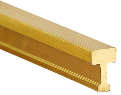 Baguette de moulage de sol en forme de T dorée pour transition du bois au carrelage, barre de jonction entre le sol, 4 x 6 mm