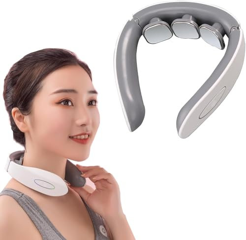 Massaggiatore Cervicale Collo, Massaggiatore Elettrico Per Collo, Fisioterapia Elettromagnetica Profonda, Allevia il Dolore, 4 Modalità e 15 Livelli, Adatto a tutti i luoghi