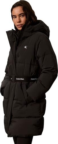 Calvin Klein Damen Daunenmantel Belted Midweight Long mit Taillengürtel