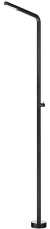 Mice - Ducha exterior para Piscina - Jardin - SPA con Rociador Tubular de 42mm con una altura 220 cm de acero inoxidable S316 Monofluido de 1 Via Agua Fria Color Negro Mate