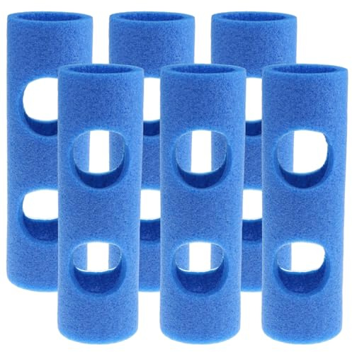 6 pièces de connecteurs de Frites Piscine, 6, 5 x 30 cm, connecteurs Frites en Mousse légère avec 2 Trous, Accessoires Pratiques pour l'entraînement à la Natation pour Enfants et Adultes.