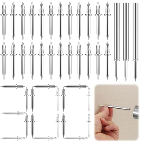 YFLeomry 300 clavos para rodapiés, clavos de doble cabeza, clavos de acero de doble cabeza, fijación invisible, con herramienta de manga específica para uñas, uñas sin costuras para aficionados al
