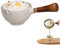 Tetera de 360 ​​grados Rotación Linda Cerámica Cerámica Tetera china con filtro desmontable y mango de madera fabricante de té para herramienta de fabricación de té suelto