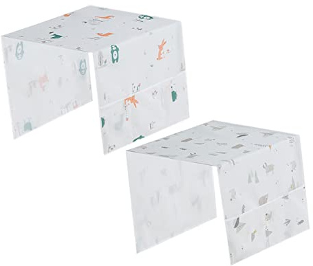 DIYEAH 2pcs Dust Covers for Refrigerator Washer Printed Top Protectors for Fridge Storage Dryer Mats Keep Kitchen Organized and Neat