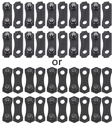 3/8 Kettensägen-Ketten-Reparatur-Sets, Antriebs-Gliederteil für 3/8 Typ .043 .050 Verbindungsbänder, schwarz, 10 Sets