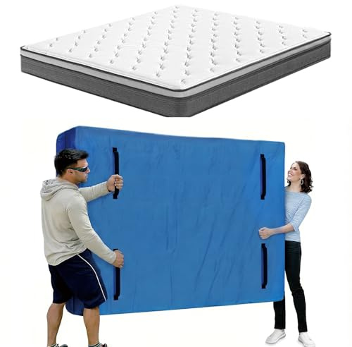 King Size Mattress Cover for Moving & Storage With Heavy Duty 8 Handles