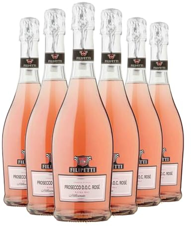 Filipetti | Extra Dry Rosé Millesimato Prosecco DOC 11% ABV | 6 x 75cl | Shows strawberries, with a balanced finish for food pairing or relaxed serving.