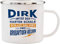 History & Heraldry Echter Kerl - Emaille Becher Dirk - individuelle und personalisierte Tasse mit Name und Spruch