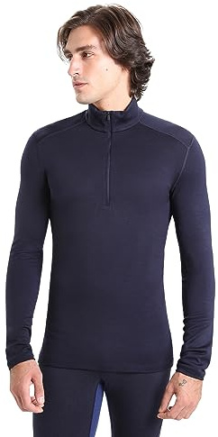 Icebreaker Herren Funktionsshirt 260 Tech LS Half Zip, Midnight Navy, M, 104372401M