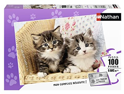 Nathan 86766 Puzzle Duo Kätzchen, 100 Teile, Andere, Norme