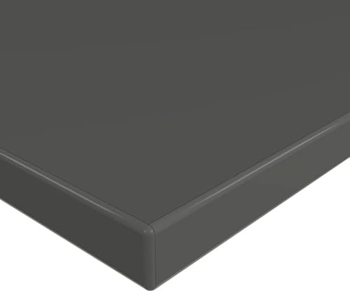 MySpiegel.de Tischplatte Holz Zuschnitt nach Maß Beschichtete Holzdekorplatte Grau in 19mm Stärke (100 x 70 cm, Grau)