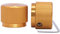 Taiss/2 Stücke Goldene Farbe Aluminium Drehregler Potentiometer für 6 mm Durchmesser Welle, Lautstärkeregler, Audioknopf, Gitarrenknopf, Schaltknopf, 20 mm Durchmesser x 15,5 mm Höhe