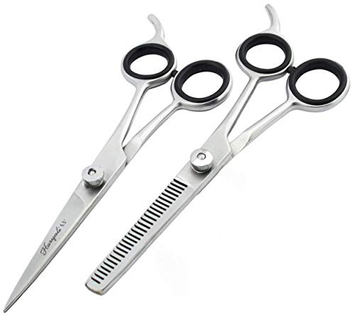 Profi Friseurscheren Set - 6.5 Silber Haarschneider Schere Schere Kit - Perfekte Friseurschere Kit für Männer Frauen und Friseure