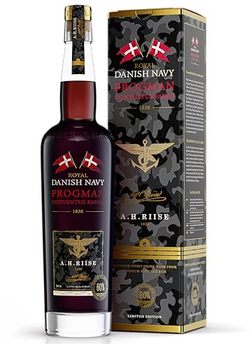 A.H. Riise Royal DANISH NAVY FROGMAN Conventus Ranae Superior Spirit Drink 60% Vol. 0,7l in Giftbox