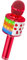 Ankuka Micrófono Karaoke Bluetooth Micrófono Inalámbrico Karaoke Micrófono Niña con Luces LED Regalo Juguetes para Niños Micrófono Cambiador de Voz, Compatible con Android, iOS, PC Rojo
