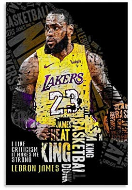 ASDQA Lebron James Poster, dekoratives Gemälde, Leinwand, Wandkunst, Wohnzimmer, Poster, Schlafzimmer, Gemälde, 60 x 90 cm