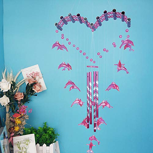 WEDSA Creative Vent Carillon décoration Murale métal Japonais Porte décoration Enfants Chambre décoration Vent Carillon Pendentif Fille Cadeau-Rose, Chine