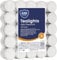 Lot de 100 bougies chauffe-plat blanches emballées dans une pile - Sans odeur - 3 heures - Pour bougeoirs - 10 g - Diamètre : 3,9 x 1,35 cm