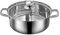 HEMOTON Hot Pot Mit Trennwand - Edelstahl Shabu Shabu Topf Mit Glasdeckel, Kochgeschirr Set, Suppenboden für Induktion Herd Gasherd 28cm