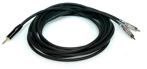 DG Systems - Cavo professionale da MiniJack stereo a 2 RCA, connettori in metallo - Made in Italy (25 mt)