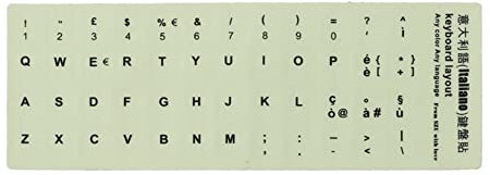Luminous Keyboard Stickers, Keyboard Layout Stickers Arabic, Russian black, English, Italian, German, Spanish, Wubi, Tibetan, Japanese, French, Korean, Hebrew Keyboard Stickers (Hebrew)