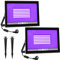 Lumière Noire LED 100W x2, T-SUNUS Projecteur Lumiere Noire UV Extérieur 395-405NM IP66 Étanche UV LED 100W Lumiere Noire Soiree Fluo à Effet Ultra-violet pour Soirée Peinture Fluorescente