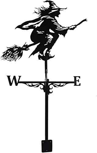 TAISK Metall Hexe Windfahne Messwerkzeuge Edelstahl Wetterfahne Windrichtungsanzeiger für Gartendekoration im Freien