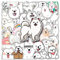 AUCEKO 50 Stück Samoyed Aufkleber Pack Samojeden Sticker Set wasserdichte Vinyl Sticker für Laptop Kinder Autos Motorrad Fahrrad Skateboard Gepäck Koffer Computer Aufkleber Graffiti Decal