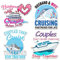 Hoteam 4 Pcs Couples Cruise Door Decorations Magnetic Husband and Wife Cruise Ship Door Funny Waterproof Nautical Magnets for Carnival Cabin Stateroom Fridge Car