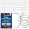 SOL 70pk Loose Binder Rings, 30mm Loose Leaf Binder Rings for Flashcards & Crafts, Durable Metal Rings for Books & Documents, Easy to Open & Close, Ideal for Binding, Organising Cards & Holding Keys