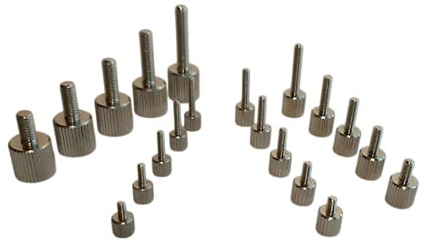 Rändelschraube Typ A aus Messing vernickelt M1,6, M2, M2,5, M3, M4, M5, M6; Länge 2-25mm (M6x20mm, 10)