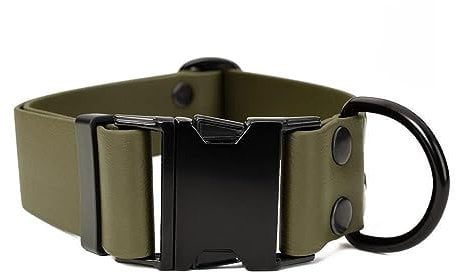 Mystique® Biothane klick Halsband 38mm Khaki 40-50cm