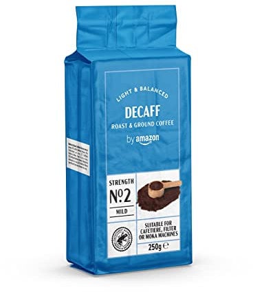 by Amazon Decaff Roast & Ground Coffee (1 Pack of 250g) - Rainforest Alliance Certified