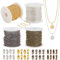 PH PandaHall 78 Feet(24m) Ball Bead Chain, 4 Colors Metal Ball Chain Necklace 1.5mm Adjustable Pull Chains with Connectors for Jewellery Making Xmas DIY Dog Tag Key Chain Wedding Party
