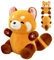 Zkaoai Roter Panda Kuscheltier, 23 cm Red Panda Plush, Roter Panda Plüschtier, Plüsch Roter Panda, Panda Plüschtier, Flauschiger Stofftier, Panda Puppen Kissen Geschenk für Junge Mädchen