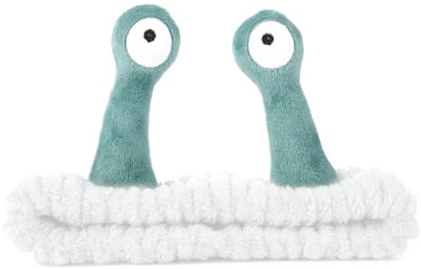 Molain Gesicht Waschen Stirnband Palm Schnecke Spa Haarbänder Make Up Stirnbänder Frauen Cartoon Niedlich Korallen Fleece Elastisches Kreative Haarschmuck Zum Dusche Sport Schönheit (Grün mit Weiß)
