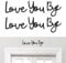 2 Set Love You Bye Wood Signs Wall Decor, Black Modern Home Decor Unique Wooden Entryway Hallway Wall Art Decorations with Double-side Stickers, Express Love and Warmth Family Sign, Home Decorations
