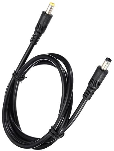 4.97Ft / 1.5m 12V CCTV Security Camera Power Cable, 2.1mmX5.5mm Male to Male Adapter Plug Cable, 5.5mm X 2.1mm DC Power Cable 12V for Security Camera, DVR Standalone LED Strip, CCTV IP Surveillance