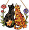 Buntglas, fensterbilder zum aufhängen, sonnenfänger fenster, fensterdekoration, Gartenkatze-Acryl-Fensterdekoration, gebeizter Sonnenfänger für Fenster, Terrasse, Wand, Haus und Garten