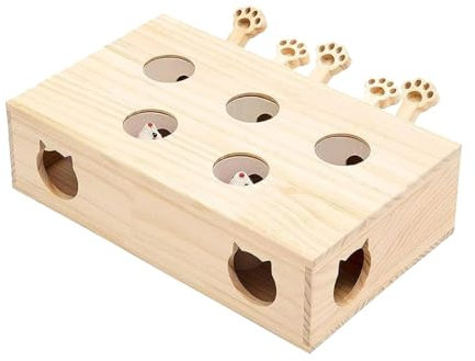 Generisch Interactive Cat Toys, Wooden Pop and Plays Game, Portable Catching Toy for Kittens and Cats, 12.99x10.24x3.94 Inches, Perfect Stimulating Indoor and Exercise