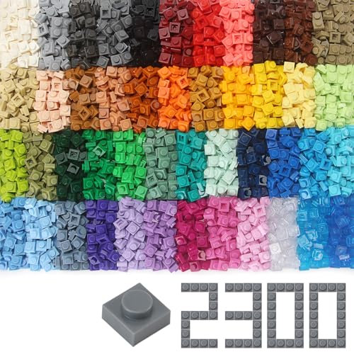 Feleph Basic 2300 Piece Plate 1 x 1 Nubs 46 Colours Classic Parts Set Compatible with 3024 Building Kit, Creative Play Blocks, Toy Accessories for Children