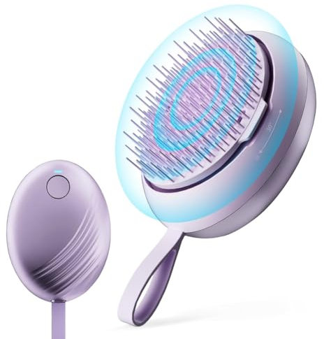 Ohulelks Masajeador de Cabelludo, Dispositivo para el Crecimiento del Cabello, Cepillo Eléctrico de Aniones para Estimular los Folículos Pilosos, Cabezales Recargables con Vibración.