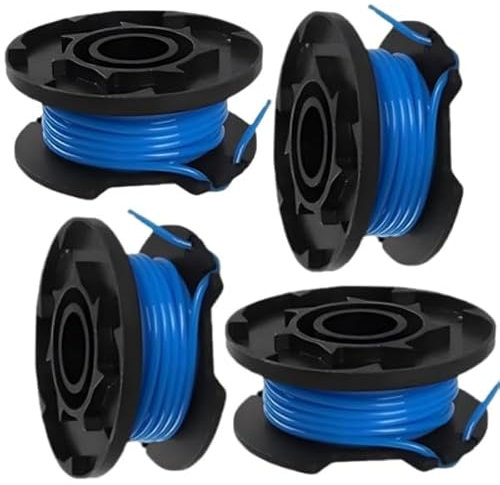 Txdzking Lot de 4 bobines de fil de rechange pour débroussailleuse Ryobi RAC124 AC14RL3A OLT1832 RLT183215 RLT2925 RLT1825M13 1,65 mm pour débroussailleuse sans fil Ryobi 18 V 24 V 40 V