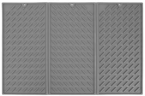 Theke faltbare Trocknungsmatte Silikon schnell trocknend wasserdicht wiederverwendbares Trocknungsküchenmatte für Küchenbad Teller Trocknen Küchenmatte Großgröße 61 x 40 cm/24 x (-3118230304812)